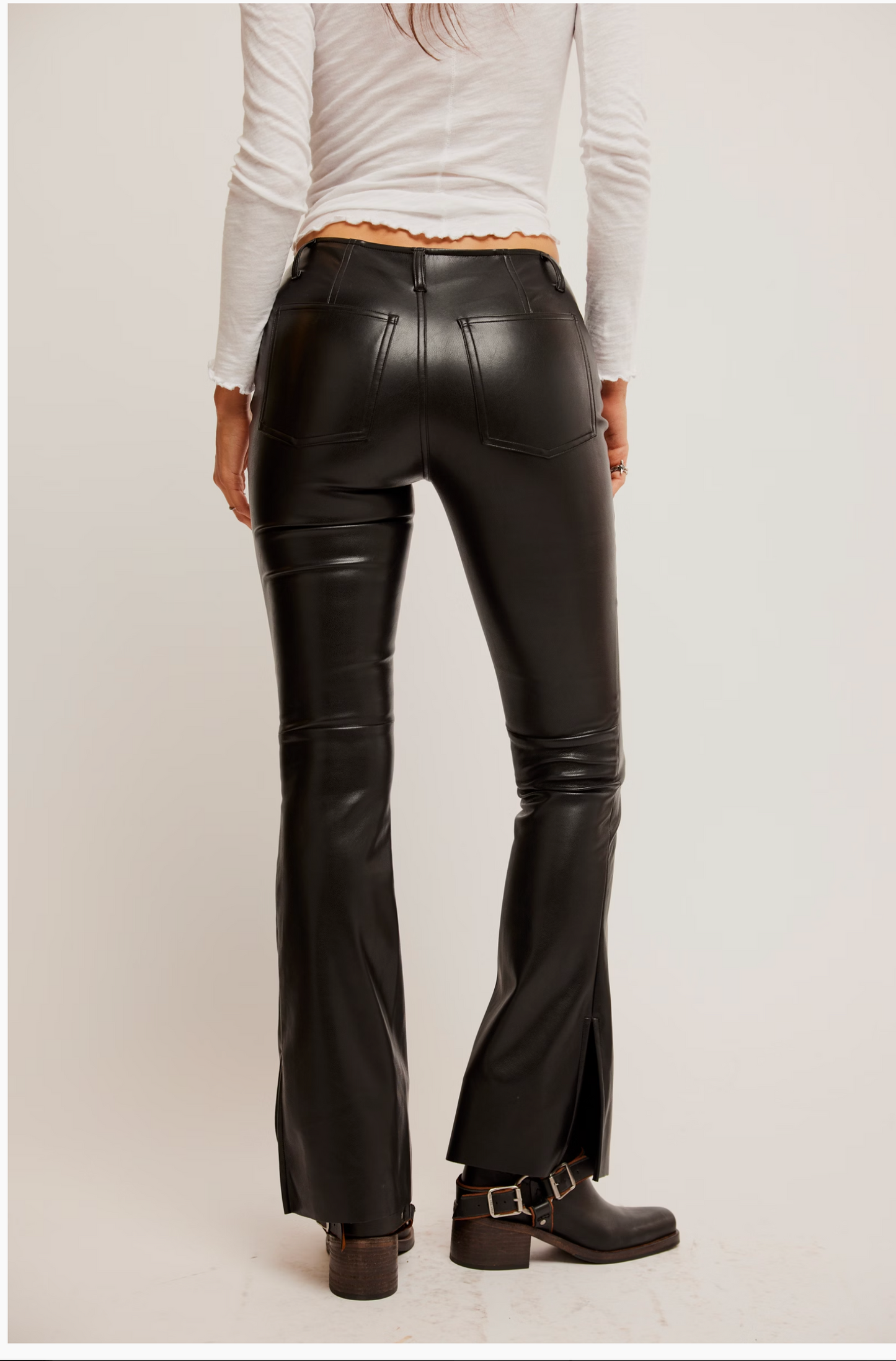 Free People Level Up Vegan Slit Boot Cut Pants