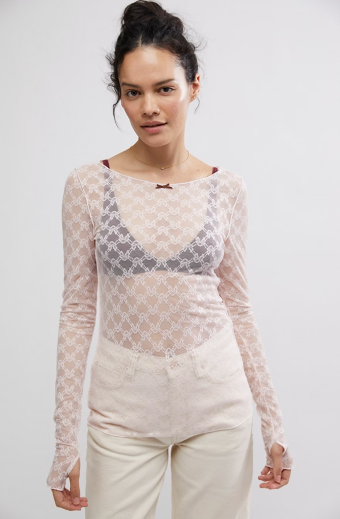 FREE PEOPLE FROM ME TO YOU SHEER TOP