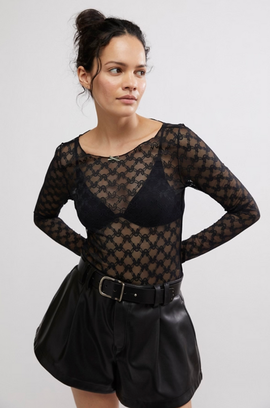 FREE PEOPLE FROM ME TO YOU SHEER TOP