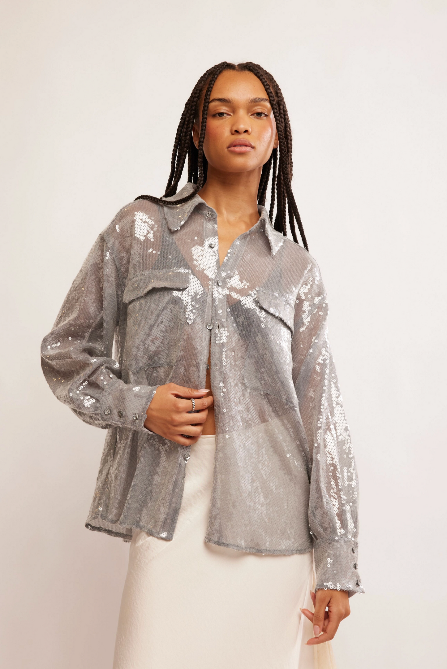 FREE PEOPLE DISCO MARGARITA BUTTON DOWN