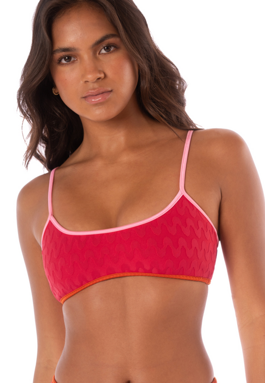 Maaji Apple Red Lane Bikini Top