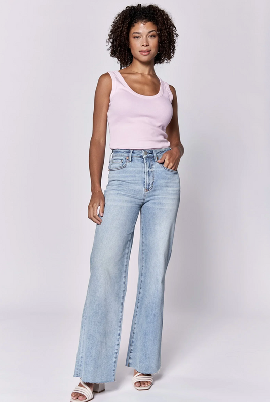 Dear John Fiona High Rise Cut Off Hem Jeans