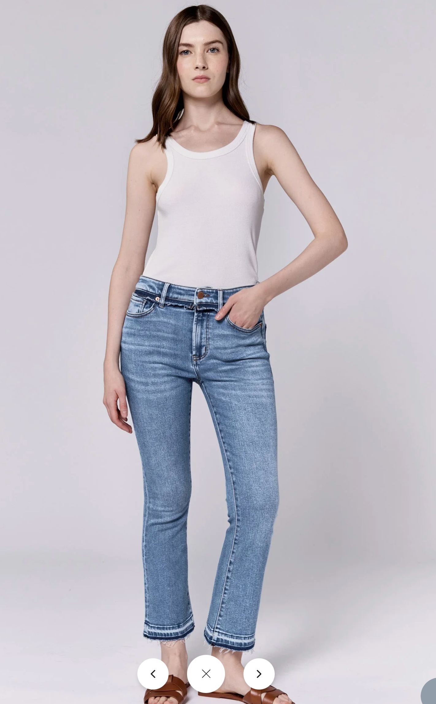 Dear John Jeanne Mid Rise Cropped Flare Jean