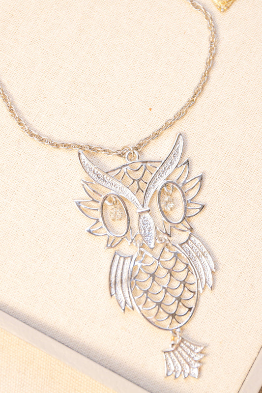 LS Vintage Owl Necklace