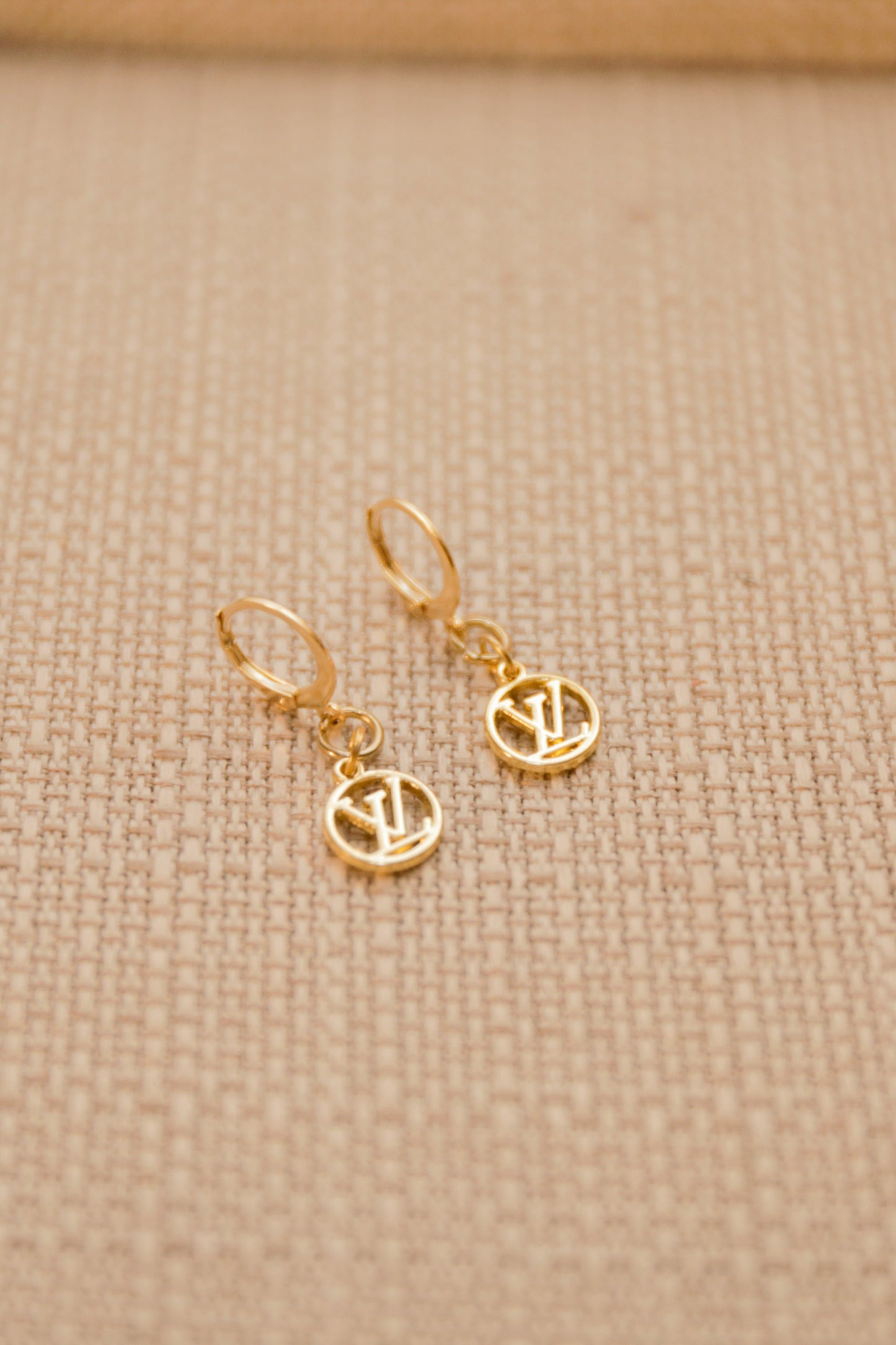 LS Upcycled LV Circle 18K Gold Filled Earring