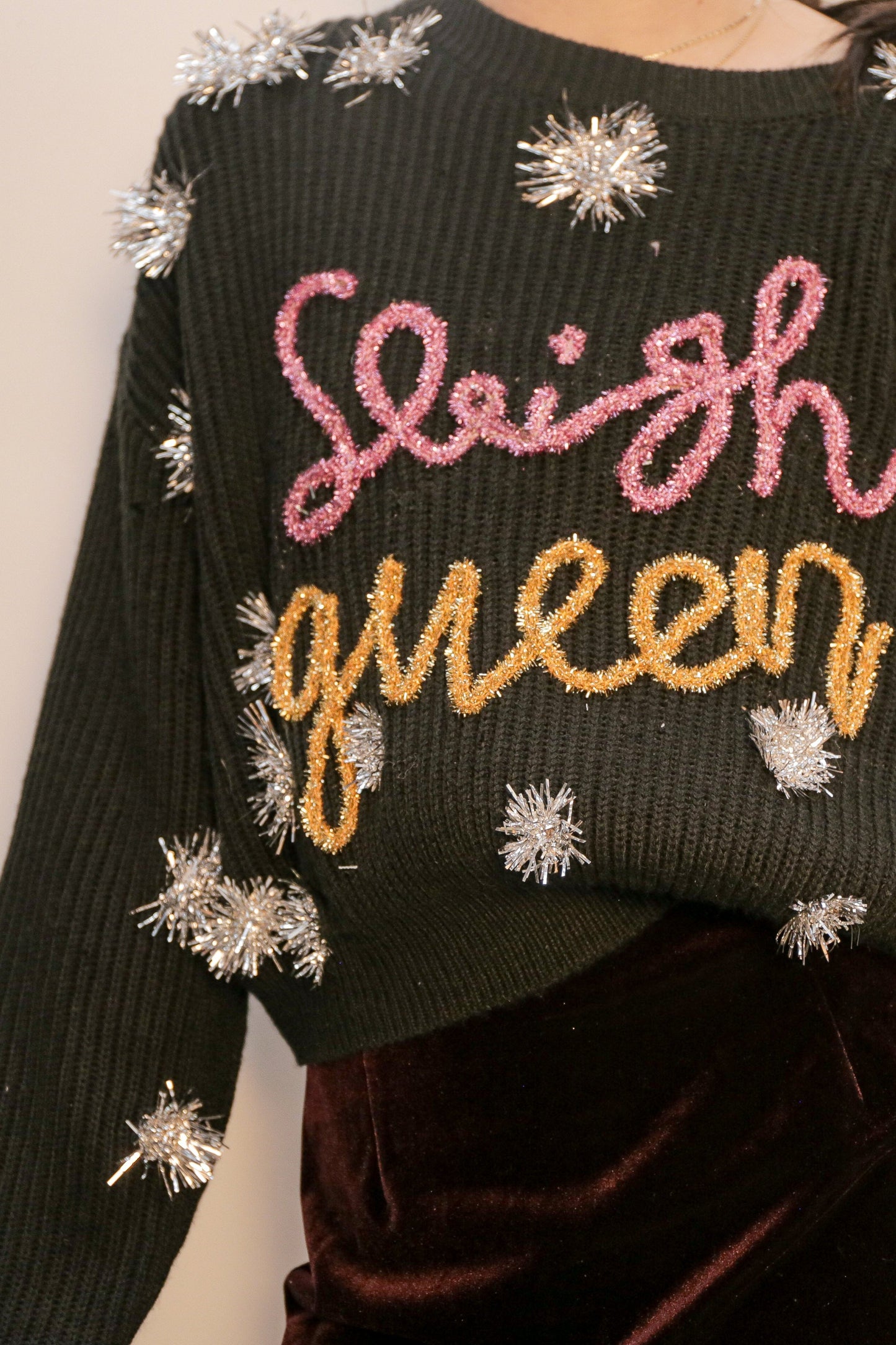 OOAK Sleigh Queen Sparkle Sweater