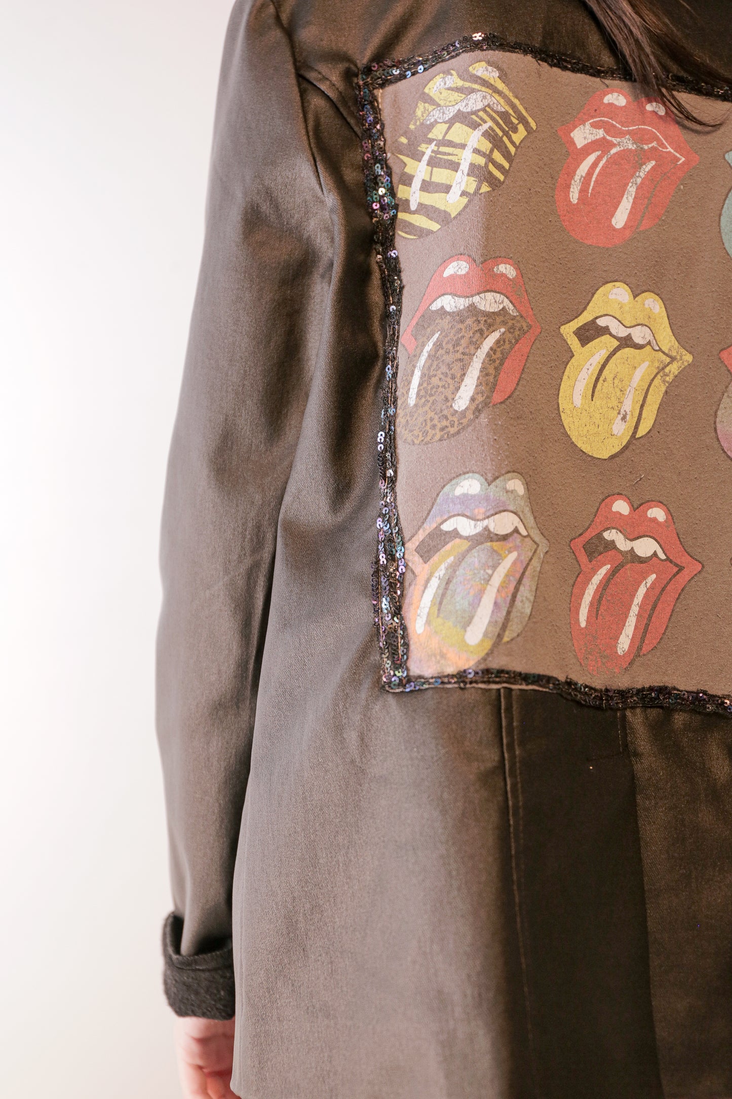 OOAK Upcycled Rolling Stones Blazer