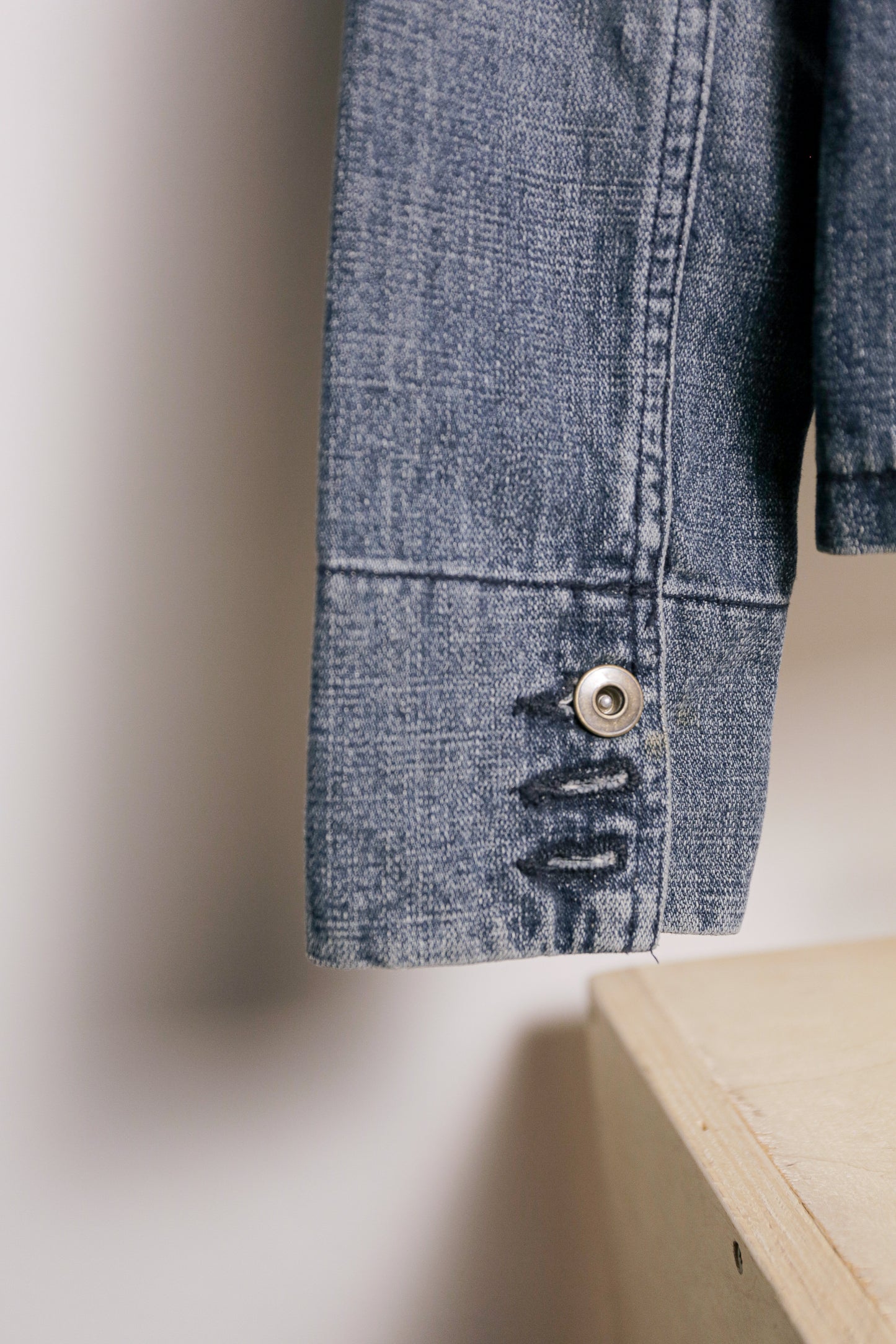 Rose to the Occassion Denim Vintage Jacket | One-of-a-Kind