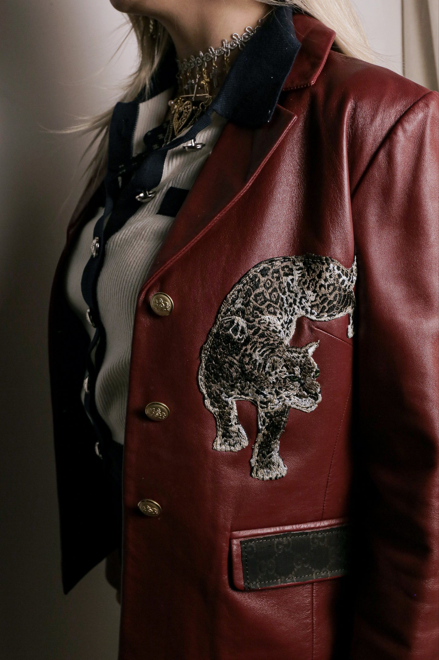 Totally Leopard Gucci Patch Jacket | One-of-a-Kind