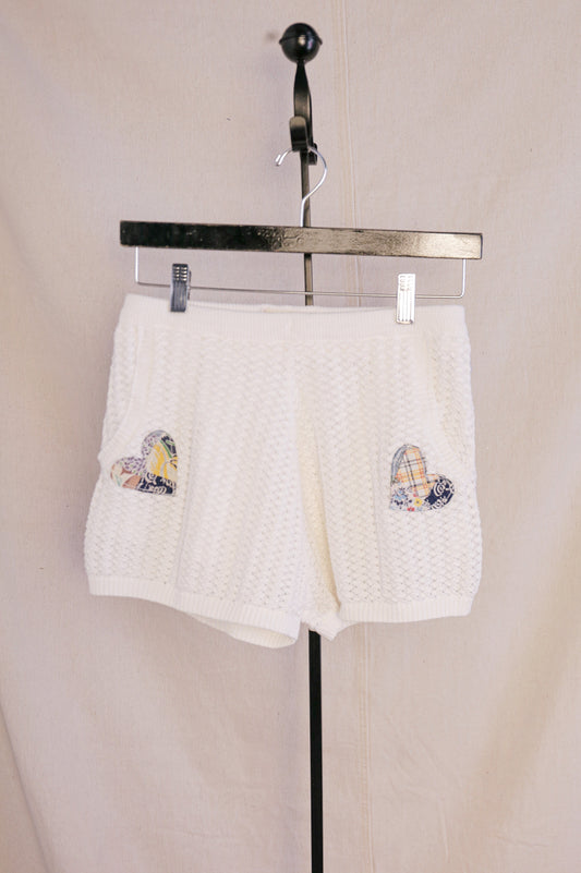 To the Beach Crochet Patchwork Shorts | One-of-a-Kind