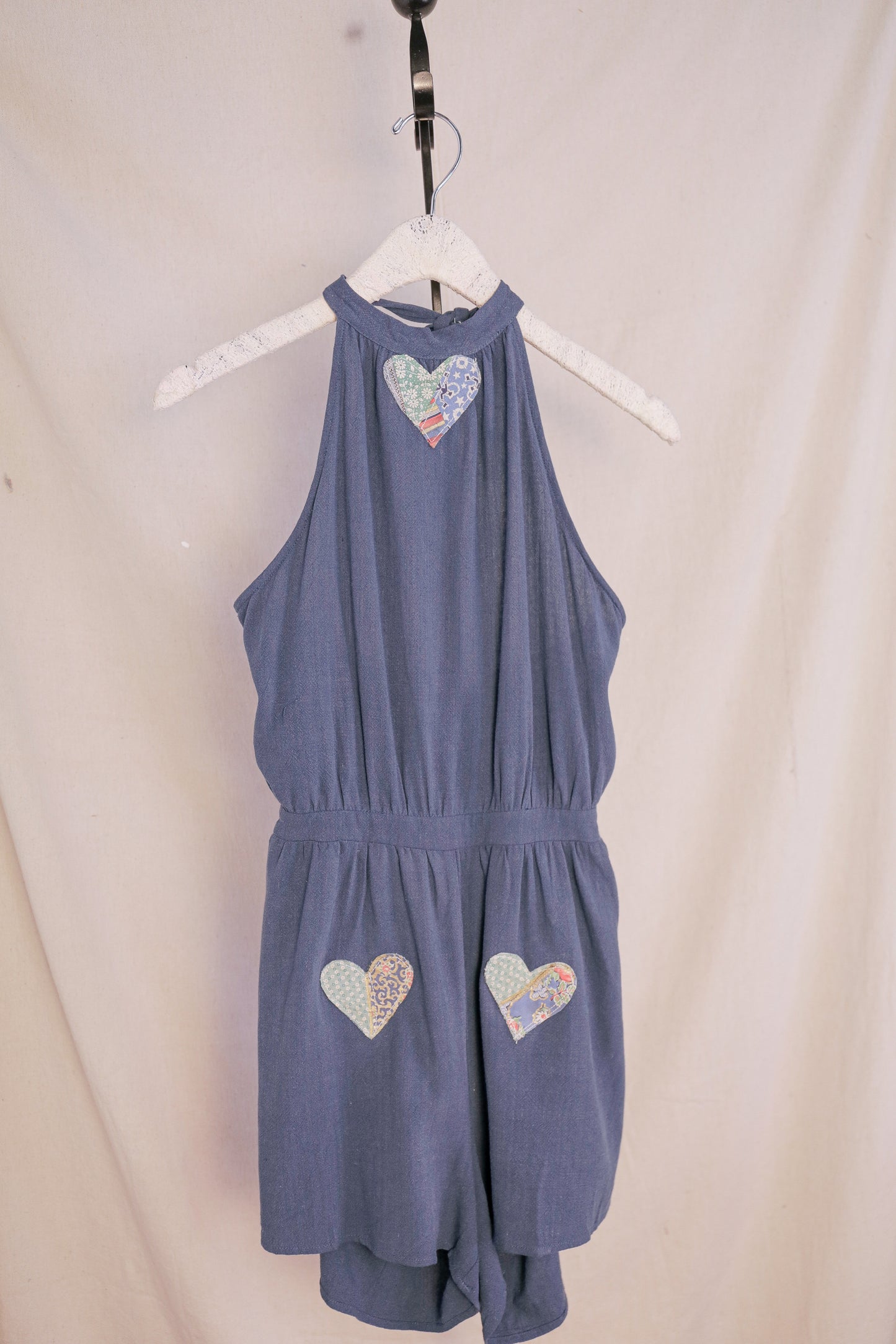 Heart Patchwork Romper | One-of-a-Kind