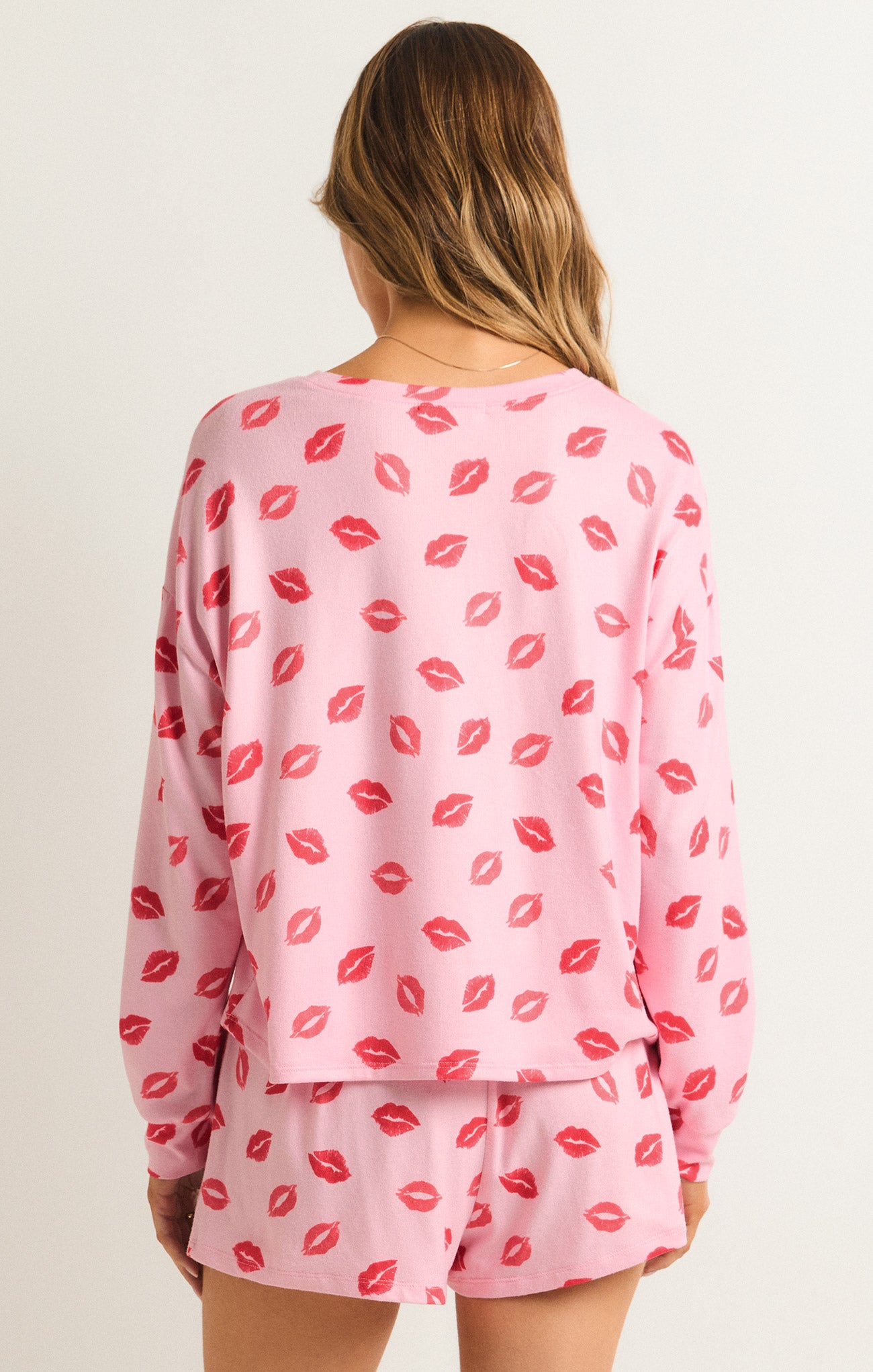 Z Supply Pucker Up Kisses Long Sleeve Top