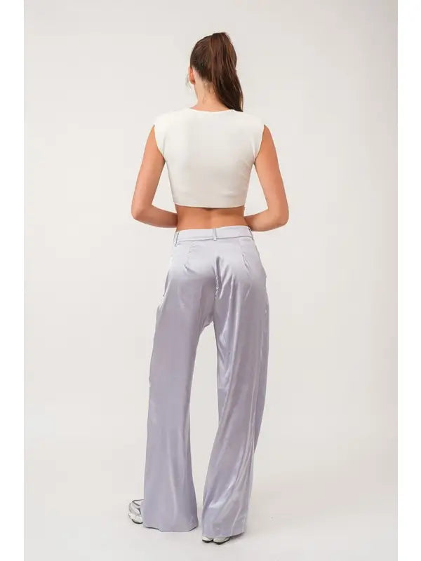 Chloe Satin Wide Pants