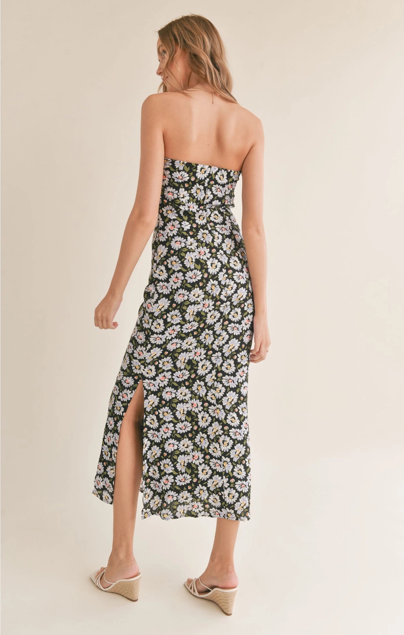 Sadie & Sage Refresh Tube Midi w/ Side Slit