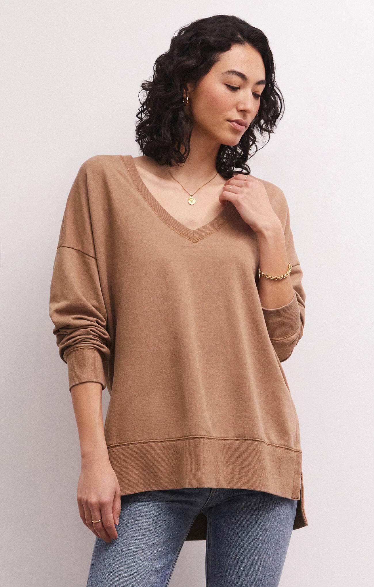 Z Supply Modern V-Neck Weekender Pullover