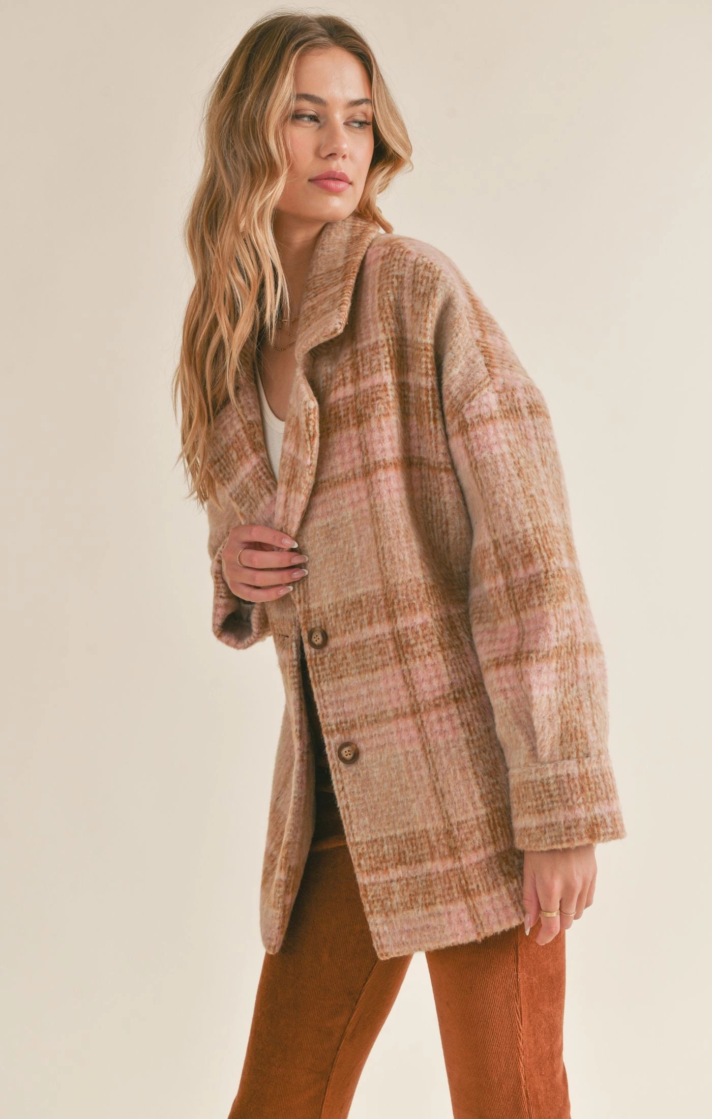 Sadie & Sage Lucy Vintage Fit Plaid Coat