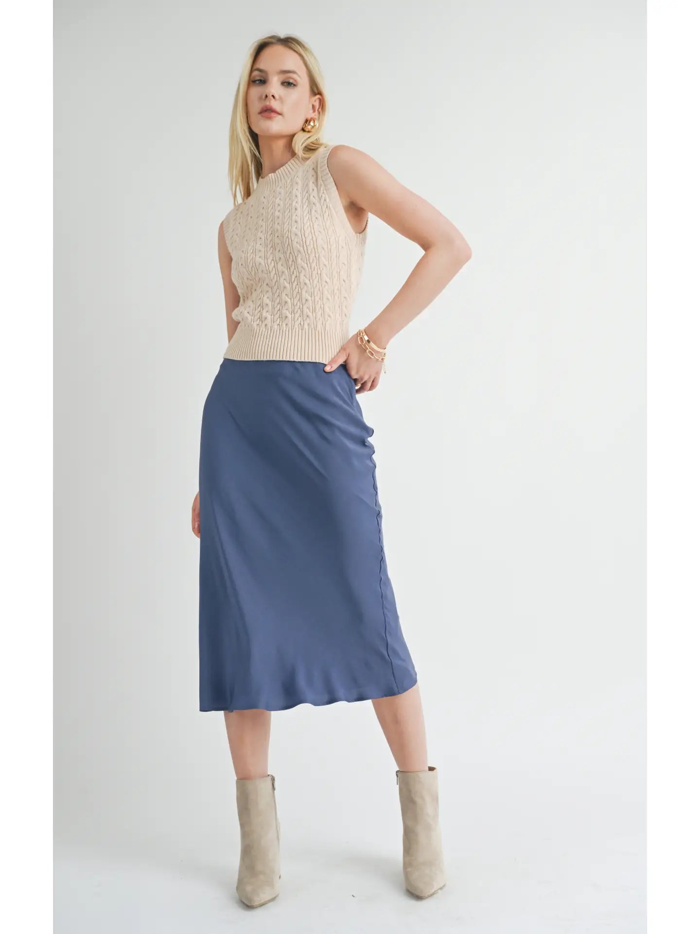 Sage the Label Write Poetry Mermaid Midi Skirt