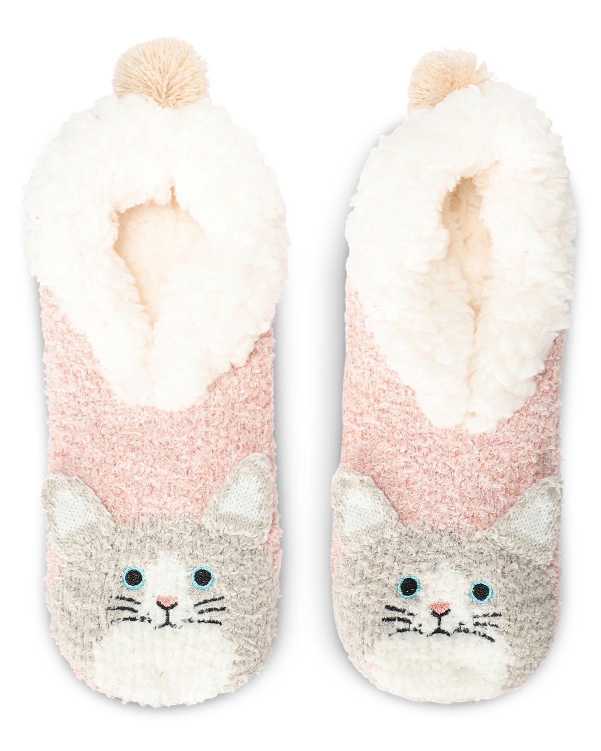 Kitty Embellished Plush Lined Slippers