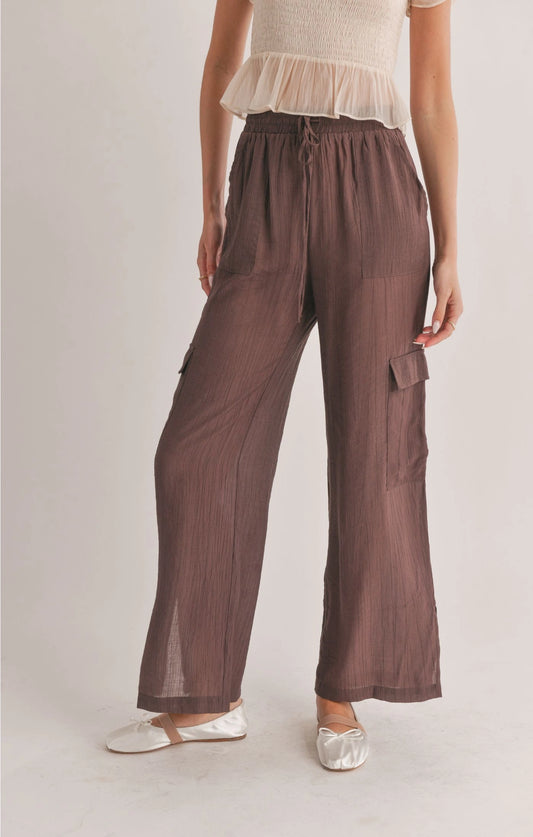 Sage the Label Light a Fire Side Slit Cargo Pant