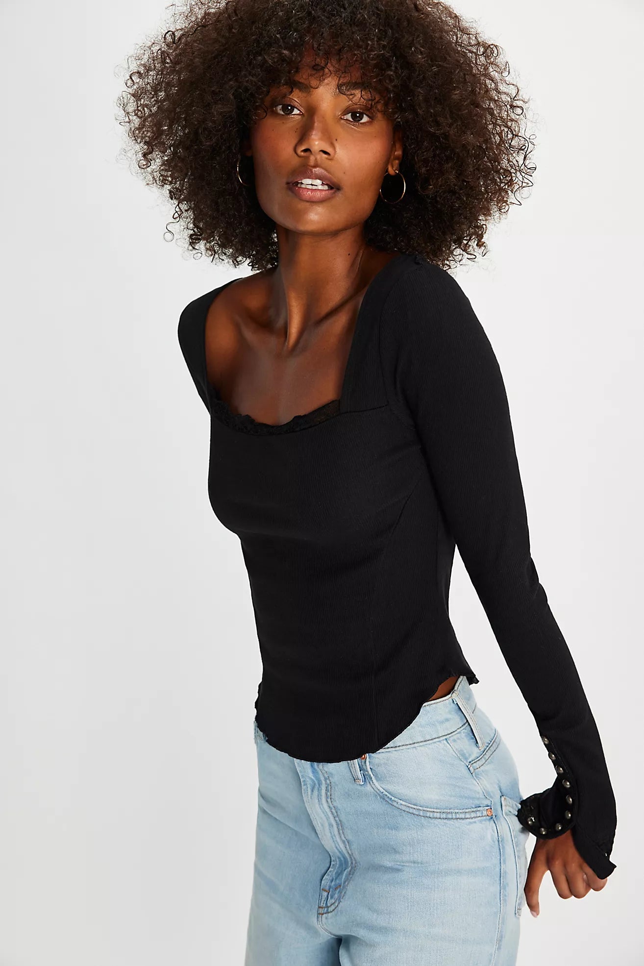 Free People Cuff It Long Sleeve Top