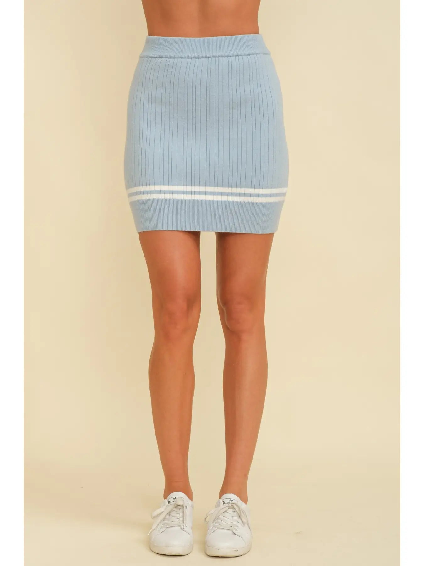 BOTTOM STRIPE KNIT SKIRT