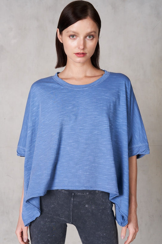 Half Sleeve Boxy Crop Tee