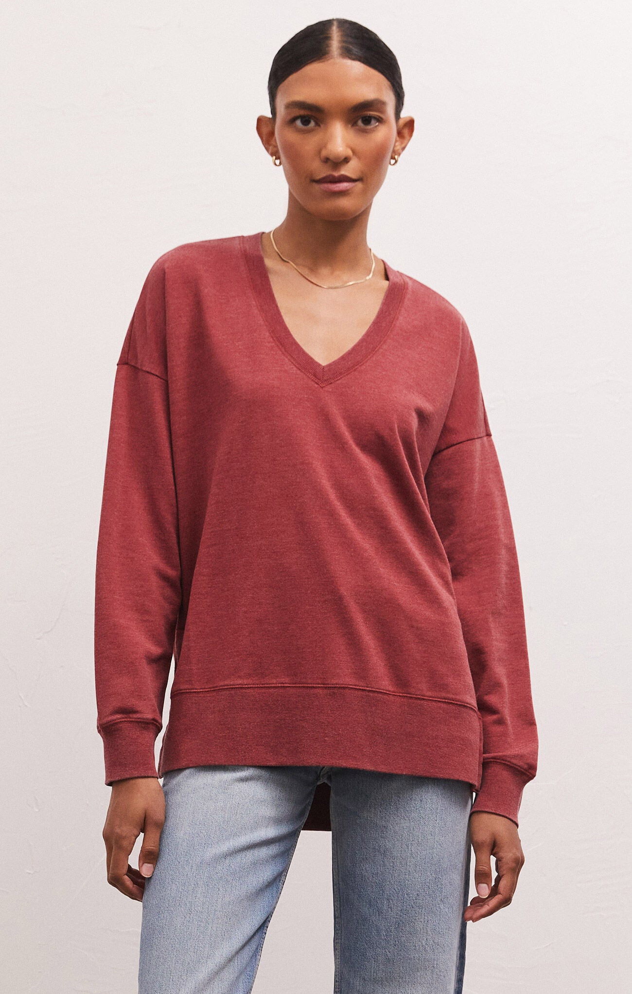 Z Supply Modern V-Neck Weekender Pullover