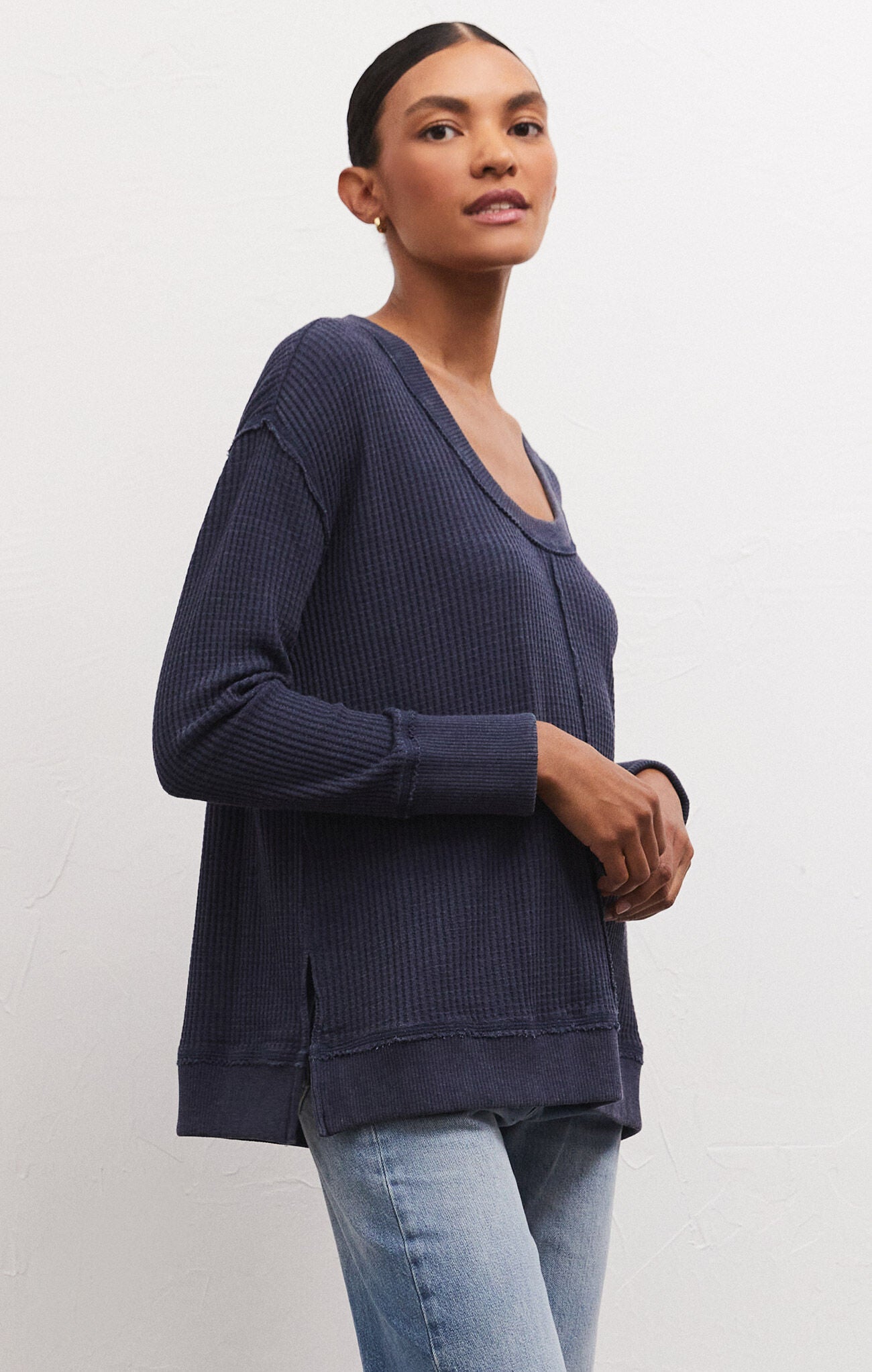 Z Supply Willow Waffle Long Sleeve Top