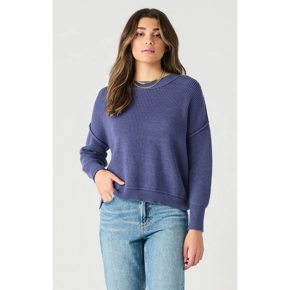 Dex Long Sleeve Drop Shoulder Mockneck Sweater