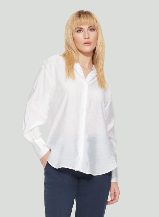 Dex Hidden Placket Flowy Blouse