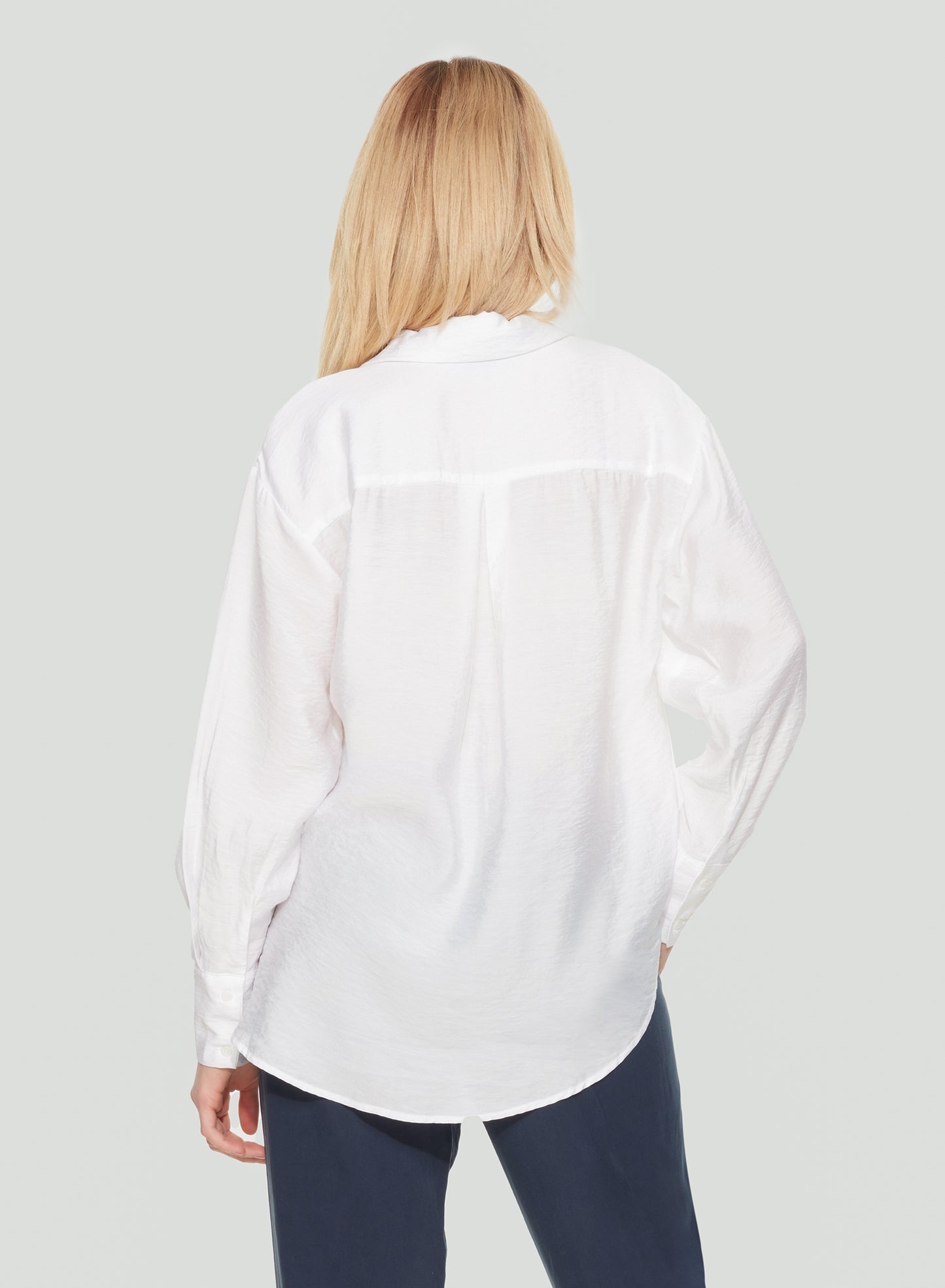 Dex Hidden Placket Flowy Blouse