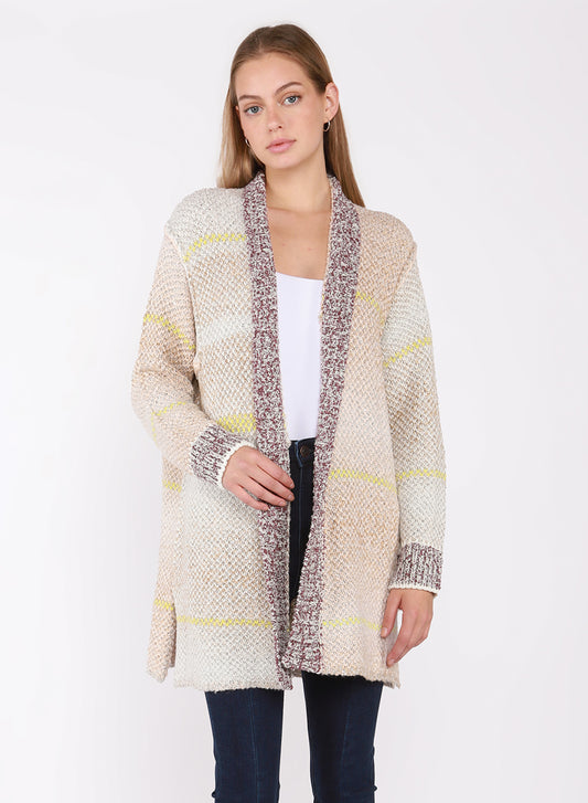 Dex Loren Patchwork Multi Colo Cardigan