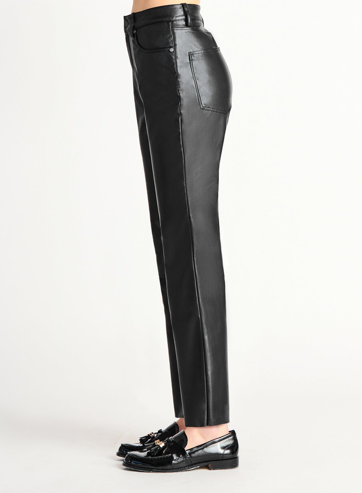 Dex Agnes Mini Flare Faux Leather Pant