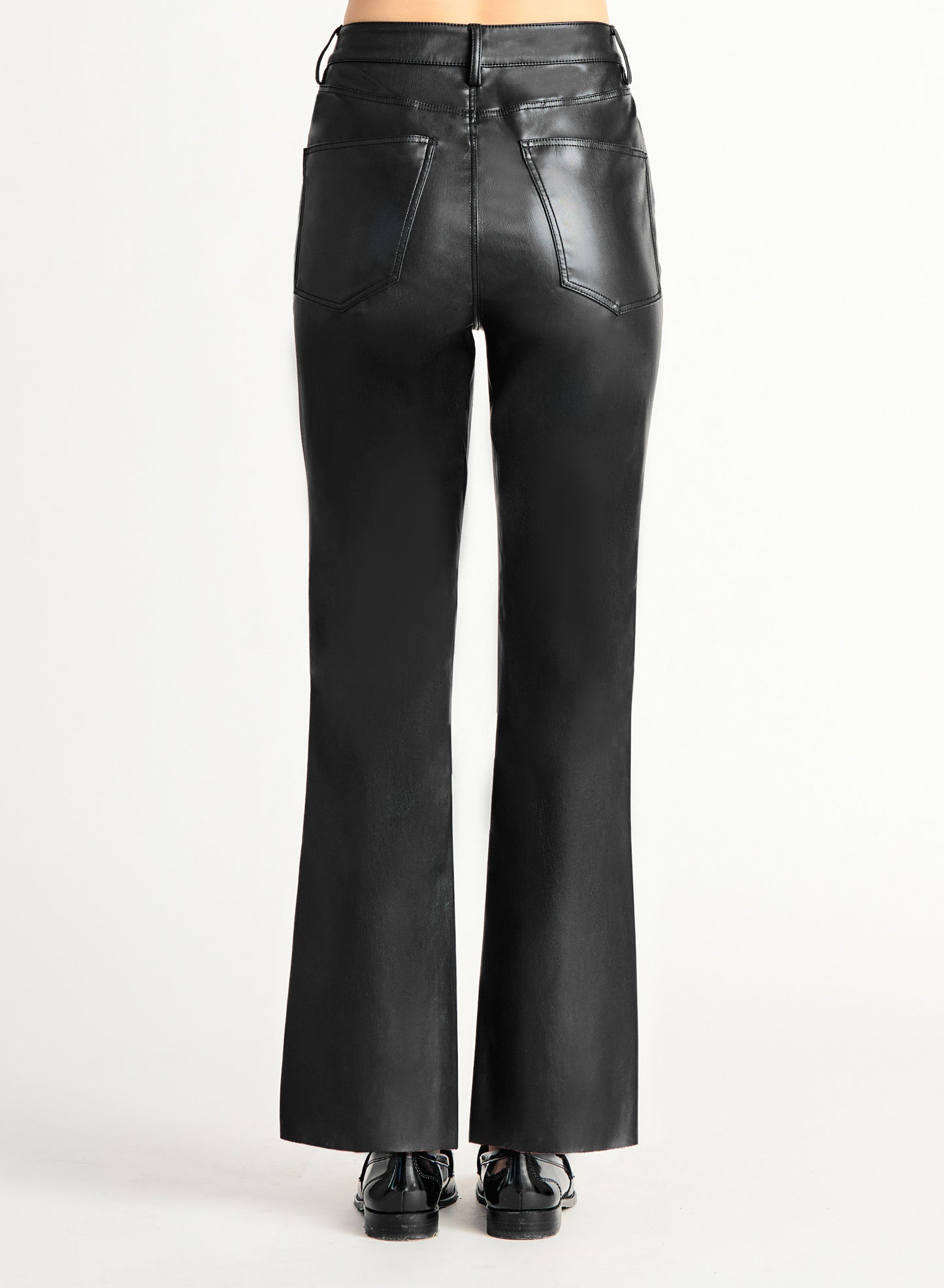 Dex Agnes Mini Flare Faux Leather Pant