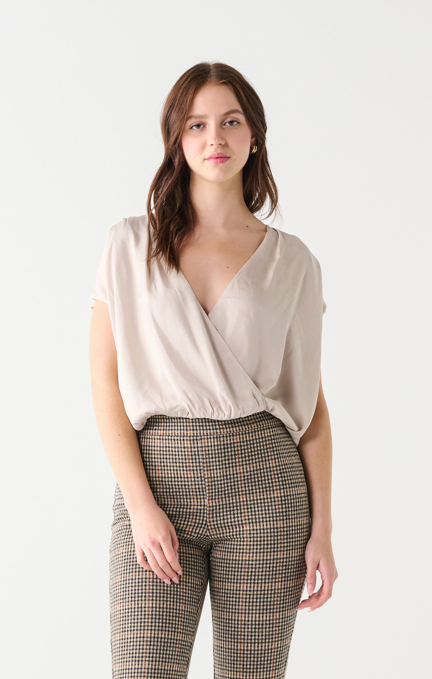 Dex Carly Wrap Front Woven Top