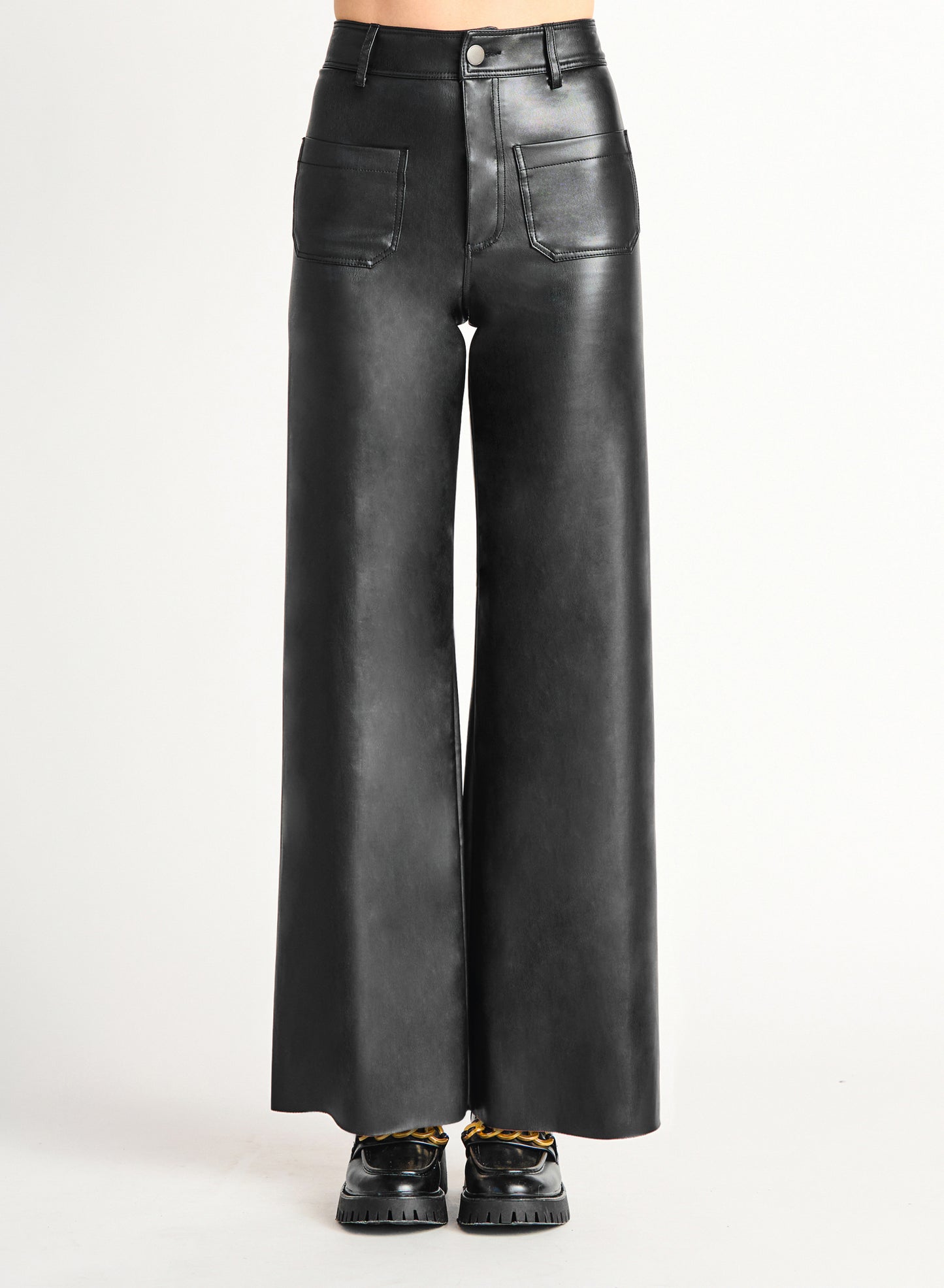 Dex Daredevil Wide Leg Faux Leather Pant