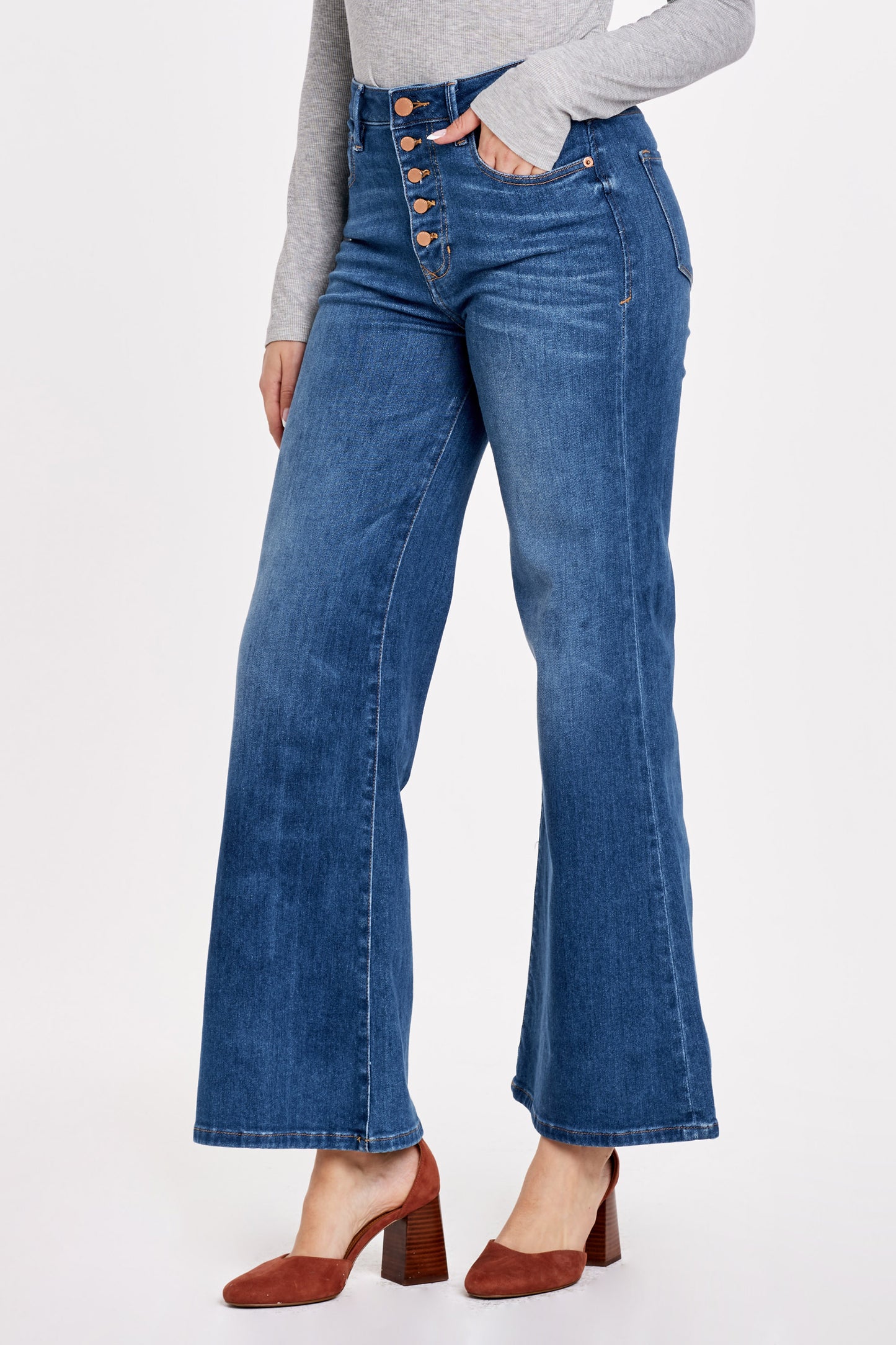 Dear John Fiona Super High Rise Wide Leg Jean