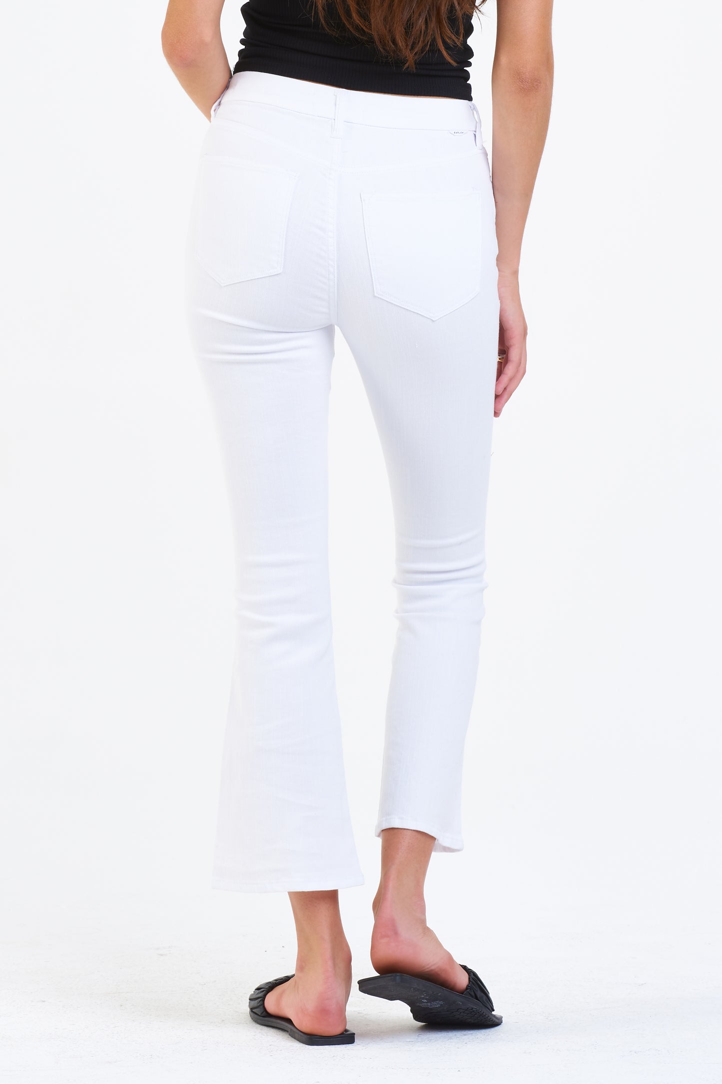 Dear John Jeanne Optic White High Rise Flare