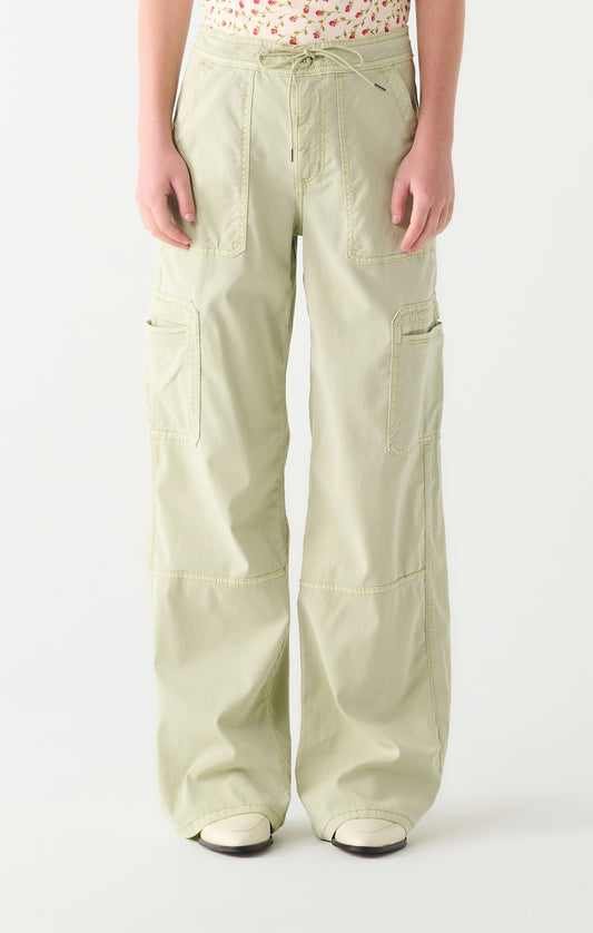 Dex Minty High Waisted Wide Leg Cargo Pant
