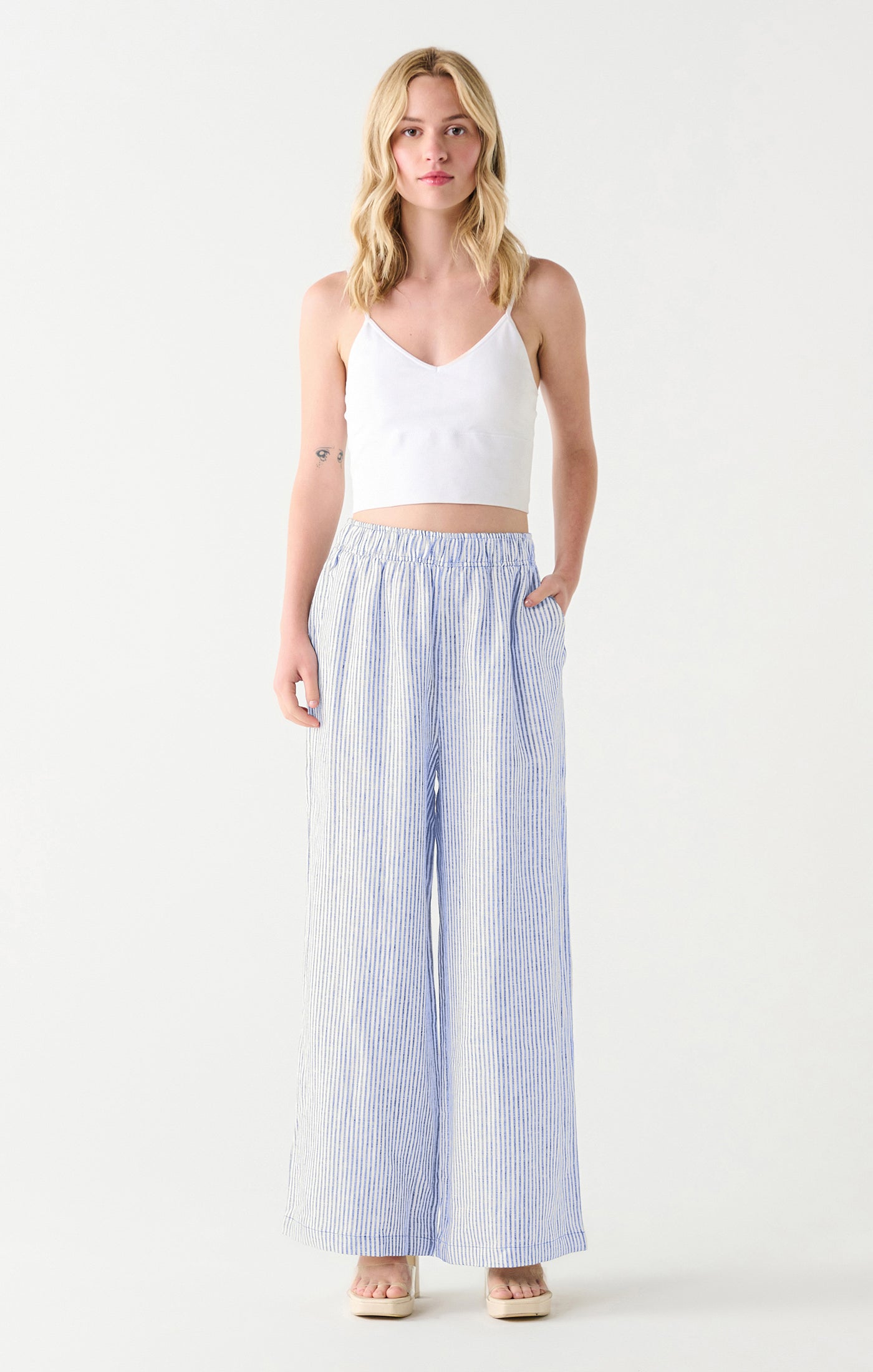 Dex Rivers Elastic Waist Wide Leg Pant