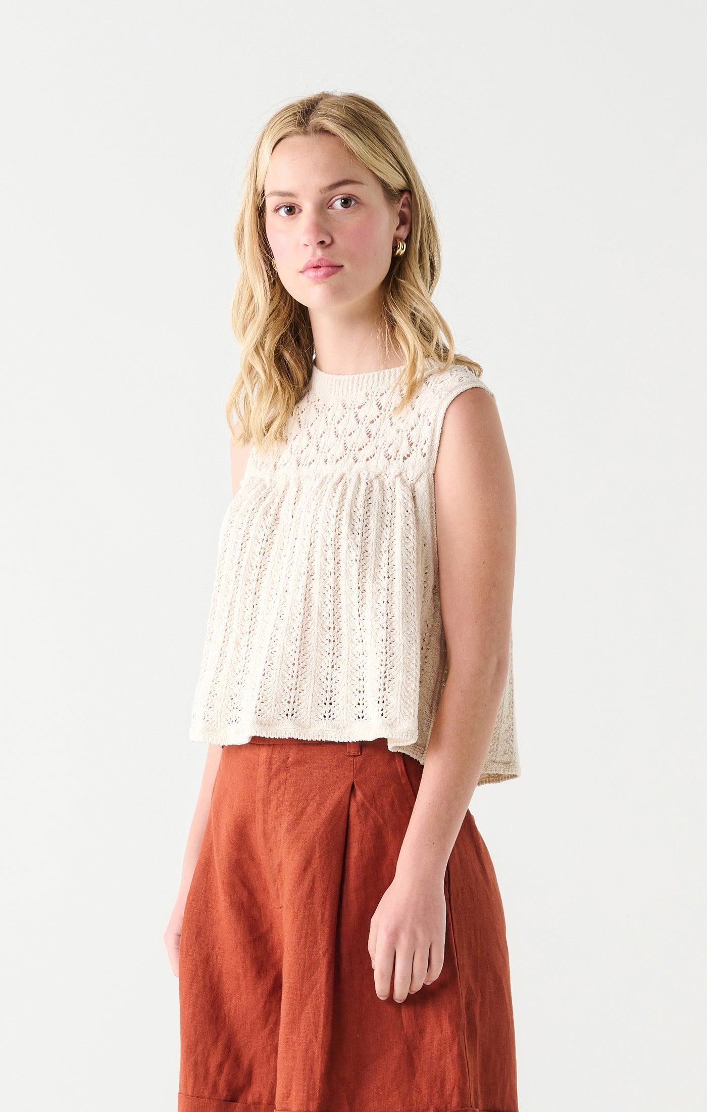 Dex Brynlee Pointelle Knit Top