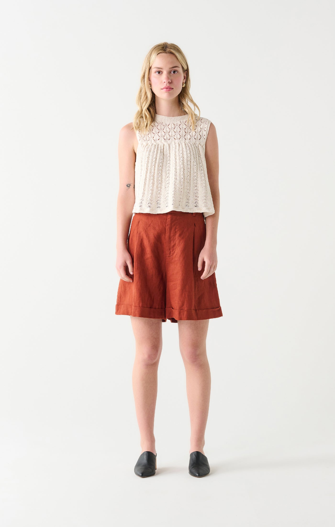 Dex Brynlee Pointelle Knit Top