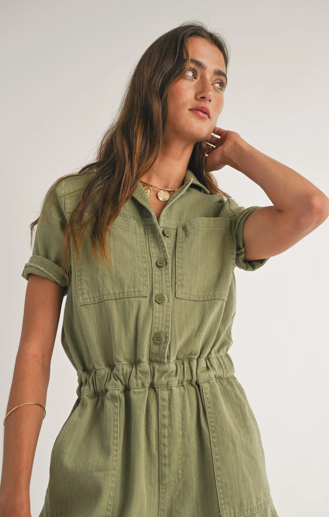 Sage the Label Road Trip Denim Romper