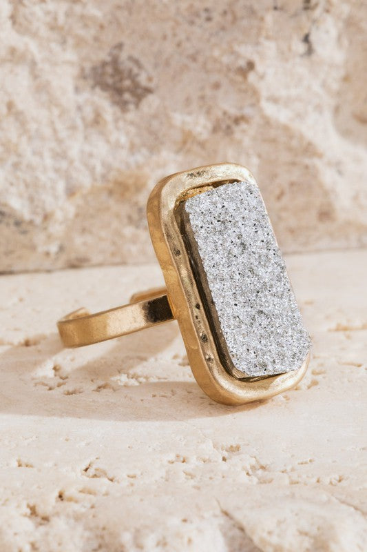 Glittering Druzy Ring