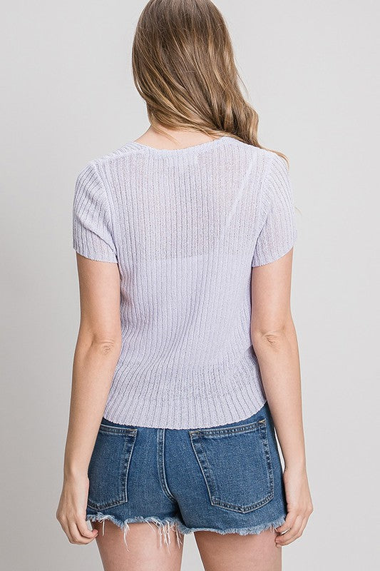 Erica Crossover Knit Top