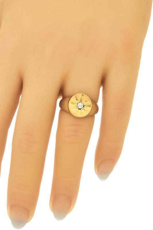 Starburst Rhinestone Ring