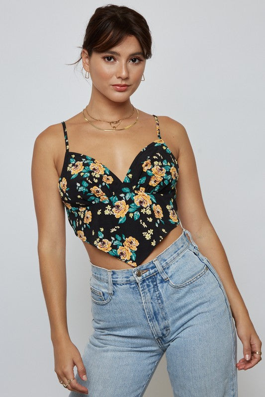 Janice Floral Scarf Top