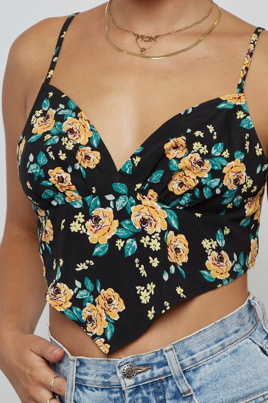 Janice Floral Scarf Top