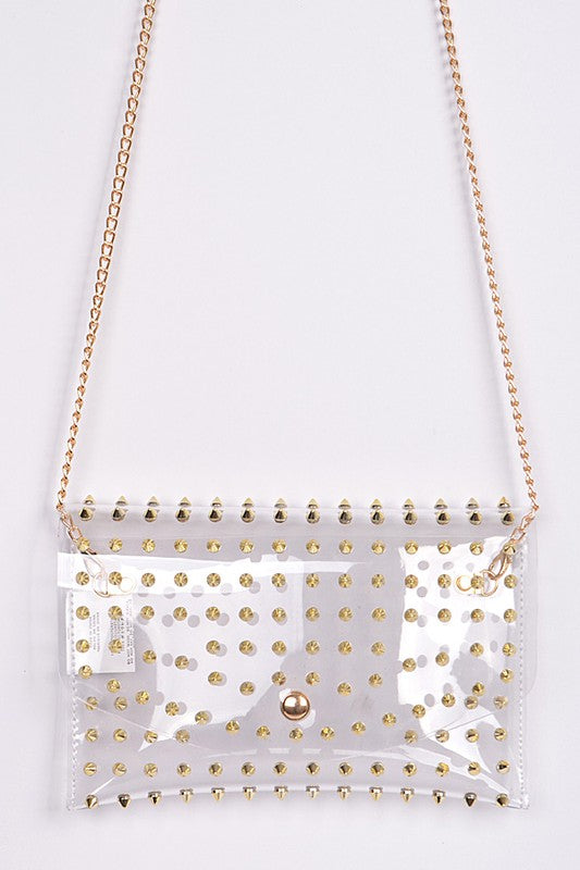 Darla Spiked Clear Bag