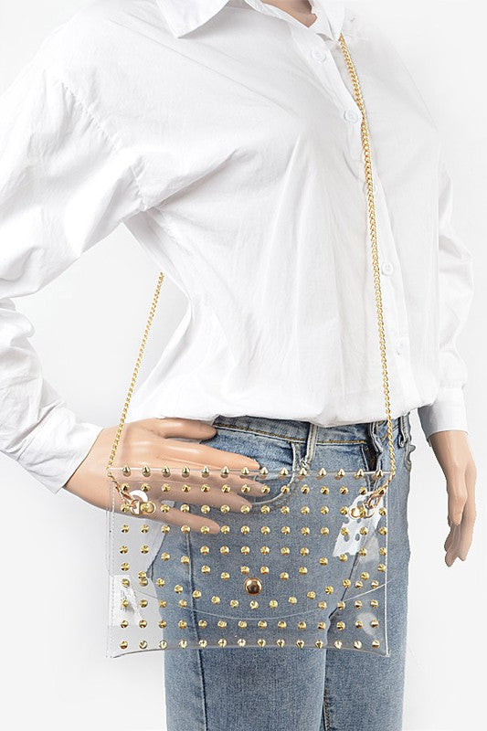 Darla Spiked Clear Bag